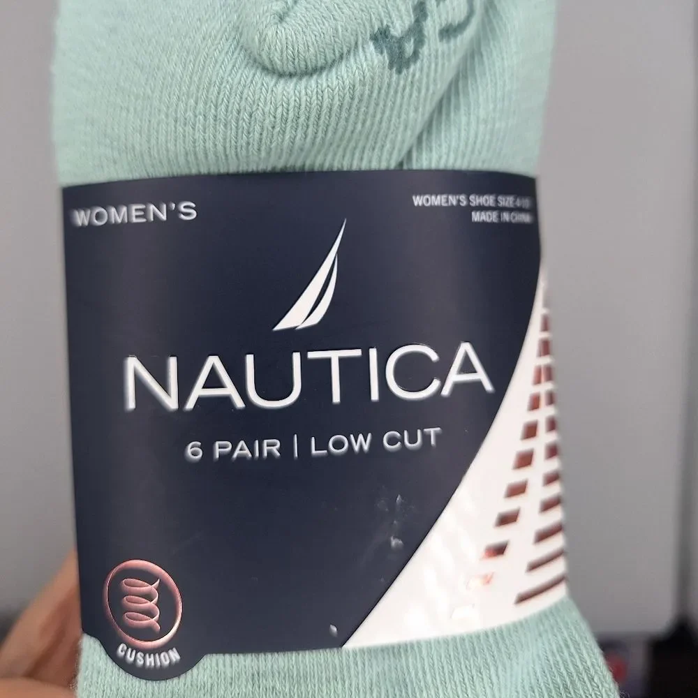 Nautica cushion low cut socks 6 pair set